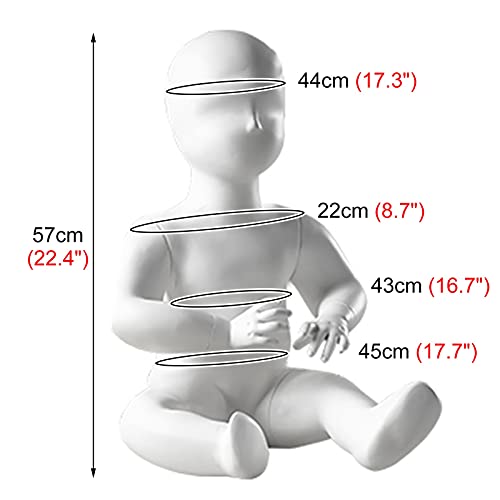 Ljhu Mannequin Dress Form Posing Kid Child Mannequin, Tiered Display Shelf Fashion Design Stand Sitting Baby Dress Form, Pinnable Lightweight Realistic Full Mannequin (Color : Style 2) #TOP2