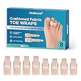 Corrector dedo martillo para unisex - 8 Pcs Separadores de dedos de los pies - Vendajes reutilizables de tela para dedos rotos Férulas para dedos doblados, beige)