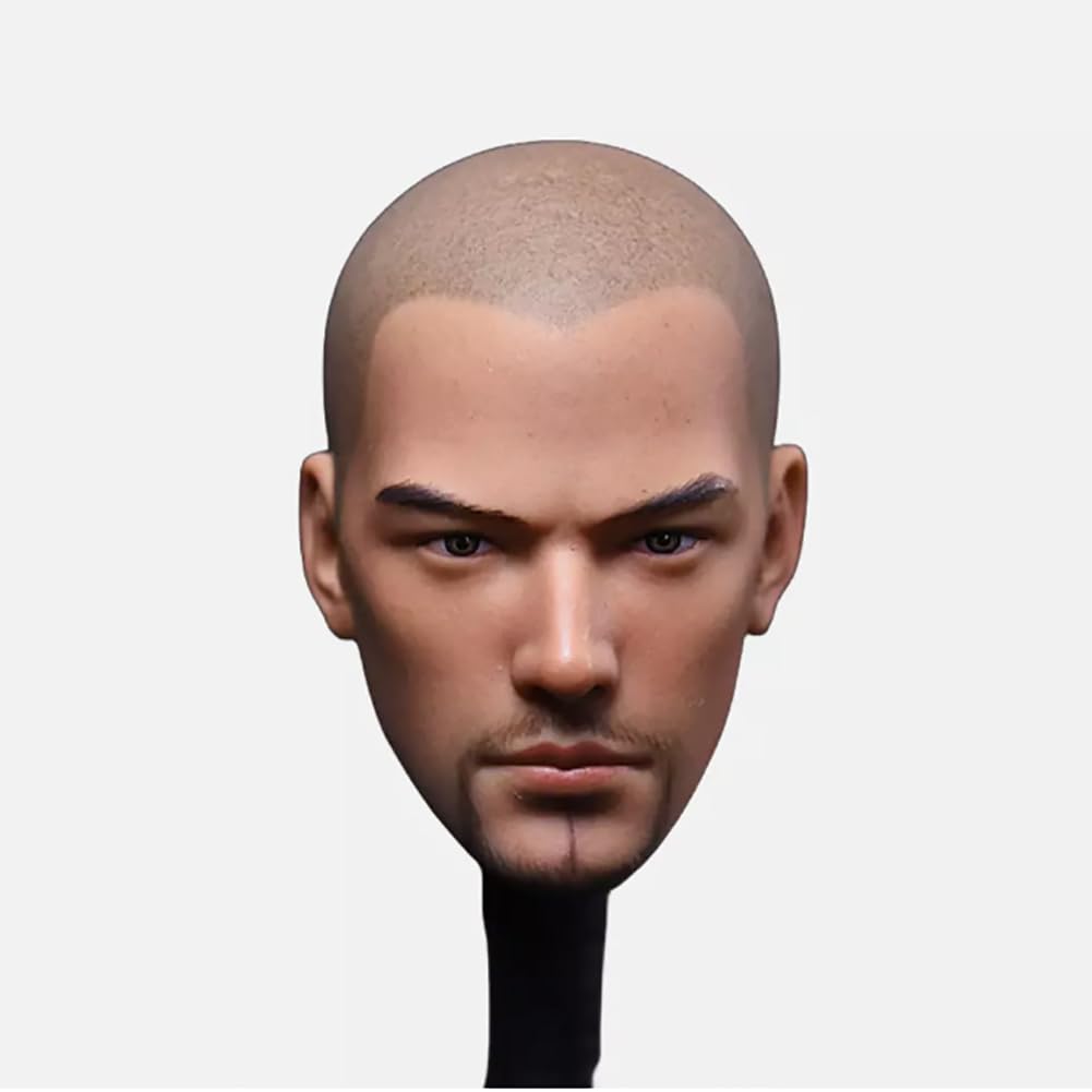SOUFORCE 1/6 Scale Male Head Sculpt Holy Monk Bald Man Head for 12inch Phicen,TBLeague Action Figure Body