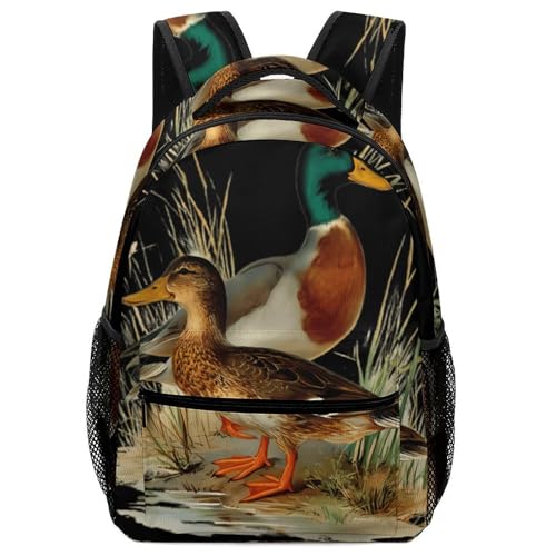 Mallard Wild Duck Unisex Backpack Casual Daypacks Lightweight Shoulders Bag for Camping Hiking Travel