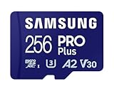 Samsung PRO Plus MicroSD Card, 256 GB, UHS-I U3, Full HD & 4K UHD, Read Speed 180 MB/s, Write Speed 130 MB/s, Memory Card for Cameras and Drones, Includes USB Card Reader, MB-MD256SA/EU