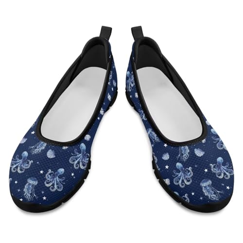 Women's Animals Slip On Sneakers Breathable Mesh Flats Shoes Lightweight Casual Walking Shoes for Shopping & Leisure Black Sole Size 6-112