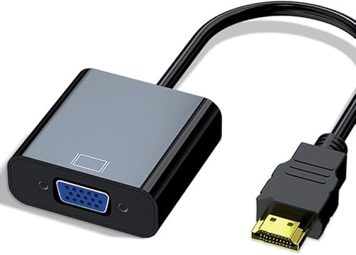 Hdmi To Vga Adapter, Hdmi Male To Vga Female Connector,Computer Connectors To Monitors Cable,For Computer, Desktop, Pc, Monitor, Projector, Hdtv, Chromebook, Raspberry Pi, Roku,Ps4,Xbox(Black 1Pcs) #TOP3