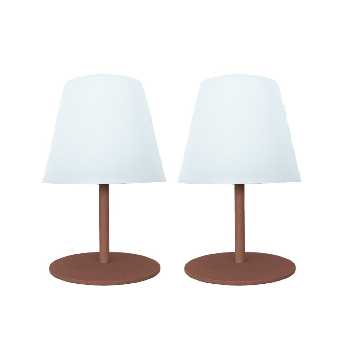 Lumisky Juego de 2 lámparas de mesa LED inalámbricas TWINS Terracota H16cm