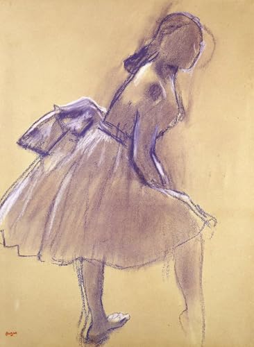 Peinture Degas danseuse debout de profil pour sublimer votre chambre