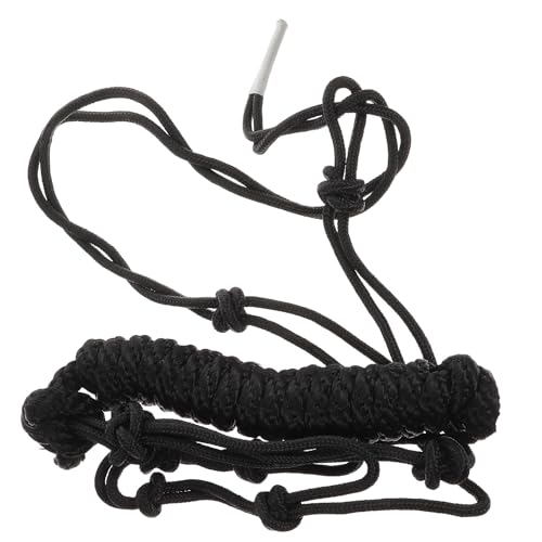 Licol de tête résistant en polyester noir pour corriger les chevaux qui tirent au renard