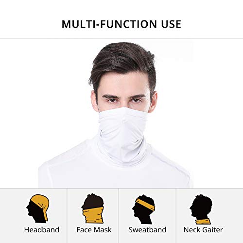 Neck Gaiters Face Mask Sport Neck Gaiter Magic Face Cover Scarf For Men & Women (4 Pcs Multi-Color) #TOP1