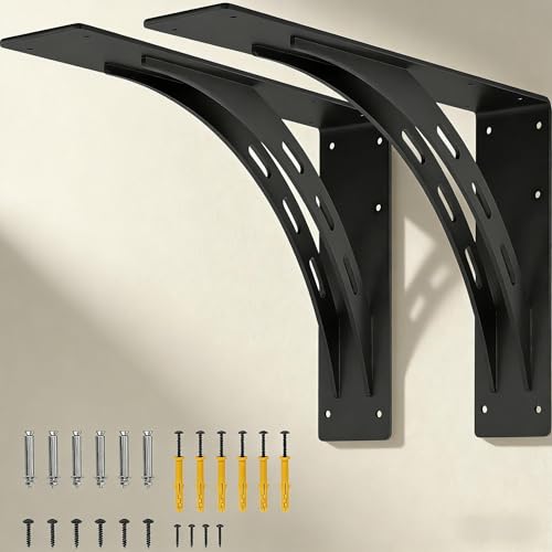 16 inch x 12 inch Heavy Duty Bracket,Granite Countertop Support Brackets, Heavy Duty Shelf Brackets , Max Load 1000 Lbs ,Mantel Brackets (Set of 2) - (16 " x 12 ") by QDMXJF - Used condition - Image 7