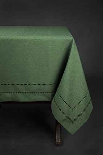 Xia Home Fashions Double Hemstitch Easy Care Tablecloth, 65 By 120-Inch, Pine #TOP1