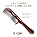 Kent 21T 8 Inch Large Hair Detangling Comb, Wide Teeth for Thick Curly Wavy Hair. Long Hair Detangler Comb For Wet and Dry. Handmade of Quality Cellulose, Saw-Cut Hand Polished, Made in England