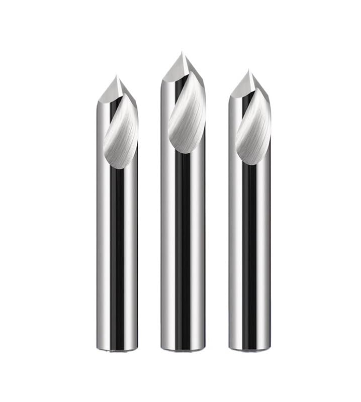 1 szt. HRC58 2-ostrzowy węglik wolframu do frezów fazujących ze stopu aluminium CNC Mechaniczne narzędzia do obróbki fazującej(12x12Dx100Lx90 Angle)