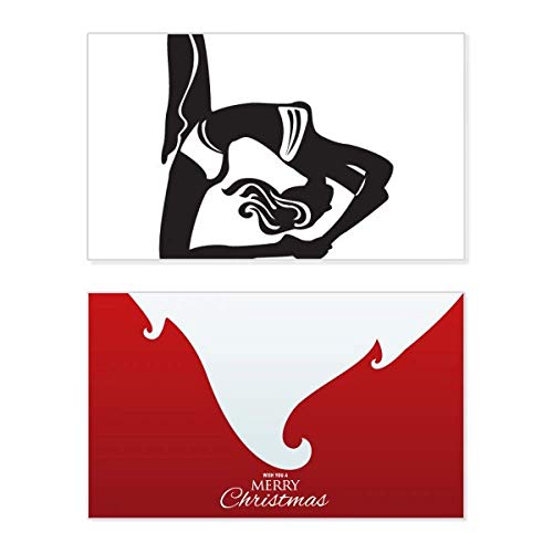Carte de Noël extensible de sport et yoga pour fille