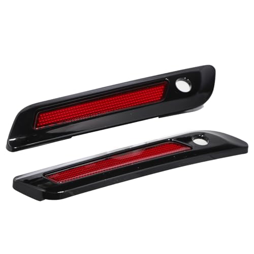 Rudyness Gloss Black Hard Saddlebag Latch Cover Reflector Kits For Harley Touring Street Road Glide 2024 2025 2026 (Black Red) by Rudyness - Used condition - Image 2