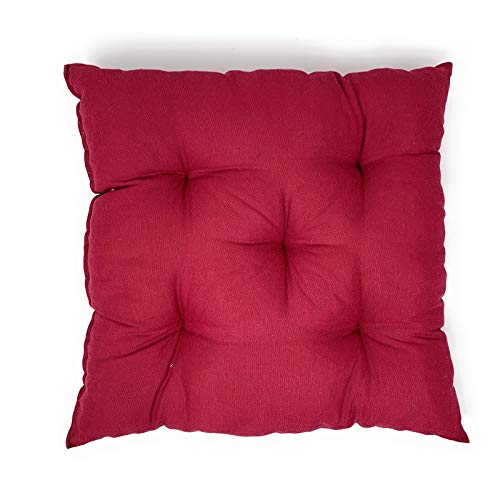 JEMIDI Coussin de Chaise 40 cm x 40 cm x 8 cm - Rembourrage épais - pour l'intérieur et l'extérieur - 1 pièce - Framboise