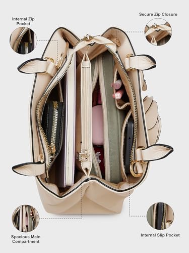 Image of Caprese Bloom Satchel Small Bag for Women with Adjustable & Detachable Strap|Versatile Shoulder, Crossbody & Handheld Bag for Work, Travel, and Everyday Use, Spacious with Multiple Compartments