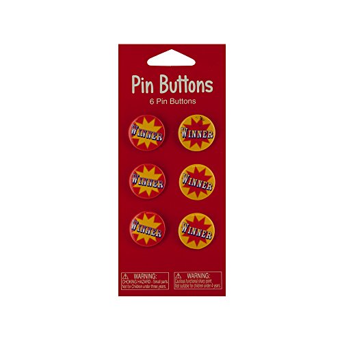 Kole Imports Big Top Winner Party Favor Buttons