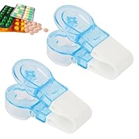 Tablettenausdrücker,2 Stück Tabletten Zerkleinern,Tabletten Schneider für Travel,Mini Portable Pill Taker mit Easy Tragbare Pillendose,Ausdrücken Tablettentrenner,Tabletten Schluckhilfe