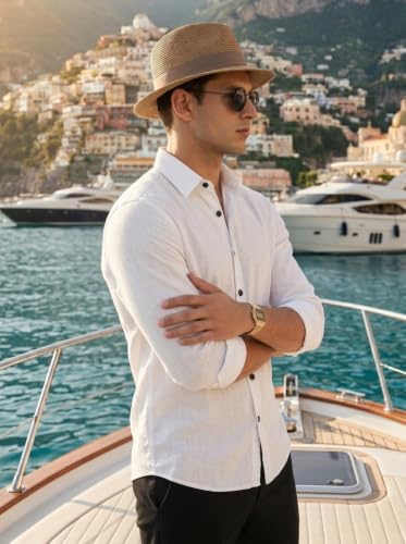 Image of NexaFlair Man's Casual | Formal | Linen| Cotton | Regular Wear Collared | Fit Shirt for Men