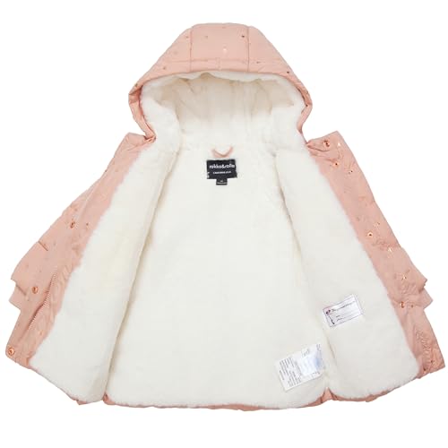 Rokka&Rolla Toddler Girls' Soft Faux Mini-Fur Lined Puffer Jacket Winter Coat4