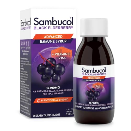 Sambucol Advanced Black Elderberry Syrup Immune Support - 4 Fl Oz