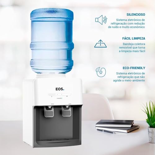 Bebedouro de Mesa para Garrafão Eos Mineralle Eletrônico Branco Ebe03b Bivolt