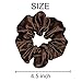 12 Pcs Satin Silk Hair Scrunchies Soft Hair Ties Fashion Hair Bands Hair Bow Ropes Hair Elastic Bracelet Ponytail Holders Hair Accessories for Women Girls (4.5 Inch, Assorted Classic color)