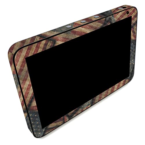 Image of MightySkins Carbon Fiber Skin Compatible with Amazon Echo Show 8 (Gen 2) - Vintage American | Protective, Durable Textured Carbon Fiber Finish | Easy to Apply