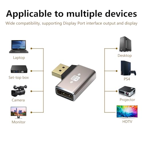 Adaptador DisplayPort ángulo izquierdo 2 unidades miniatura 4