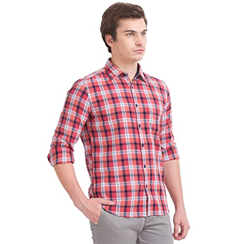 Image of Parx Cotton Dark Grey Casual Shirt for Men