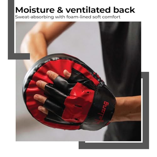 Image of Lifelong Kick Pads for MMA | Muay Thai Pads | Boxing Kick Pads | Curved Focus for Kickboxing | Thick Thigh Kickpads for Training | Maya Leather Strike Shield | Martial Arts Target Pads