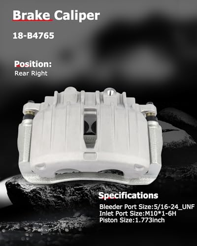 Image of cciyu Rear Right Brake Caliper Assembly w /Bracket 18-B4765 For Cadillac 2002-2006,For Chevy 2000-2007,For GMC 2000-2007