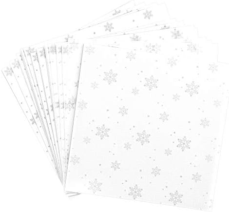 Ideen mit Herz Przezroczysty papier | 100 arkuszy | jakość premium | 110 g/m² | z nadrukiem | idealny papier składany do majsterkowania | przezroczysty papier do majsterkowania (kryształy lodu | biały