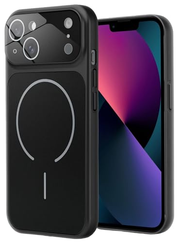 Image of SHINESTAR Premium Luxury Case Compatible with iPhone 13 | Protective Back Cover with Camera Lens Safety | Wireless Charging Support | Slim Fit Durable Design | Enhanced Grip Protection Black