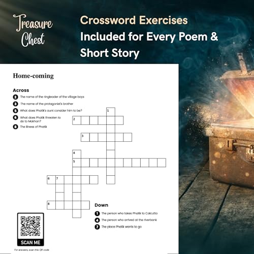 Image of Almond Books ICSE Class 9 Treasure Chest (WORKBOOK with ANSWERS) Poems & Short Stories - Notes, MCQs & Subjective Q&A