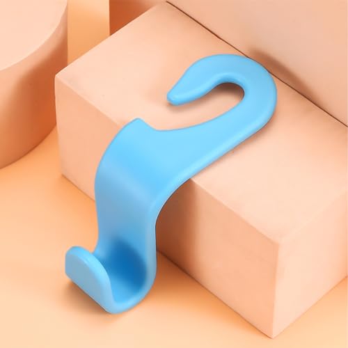 Image of 4PCS Car Back Seat Headrest Hooks, Rear Car Seat Storage Headrest Hanger Holder Hooks Organizer, Universal Auto Interior Accessories for Bag Purse Handbag Cloth Coats Grocery (Light Blue)