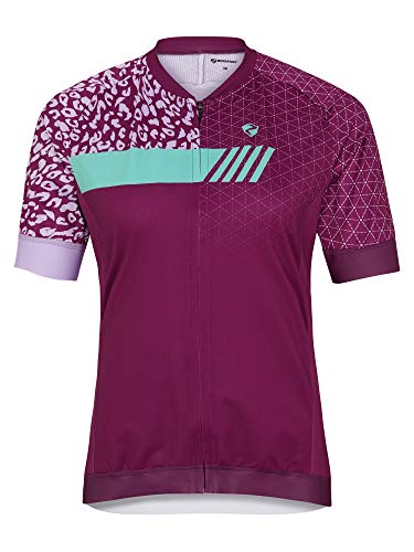 Ziener Natja - Maglia da Ciclismo da Donna, Traspirante, ad Asciugatura Rapida, Elasticizzata, a Maniche Corte