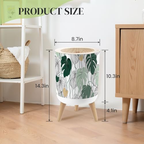 Caneca de Basura Redonda con Tapa y Presión 7L miniatura 3
