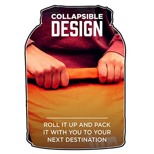 Icemule Classic Large Collapsible Backpack Cooler – Hands Free, 100% Waterproof, 24+ Hours Cooling, Soft Sided Cooler For Hiking, Camping, Fishing & Picnics, 20 Liter, Fits 18 Cans + Ice, Blue #TOP4