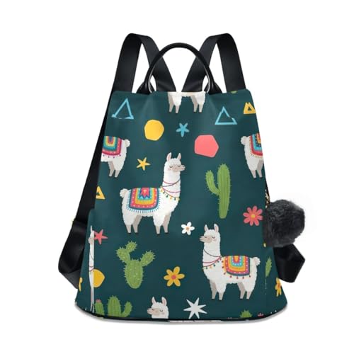Sac à dos femme lamas blancs spacieux pour soulager vos épaules