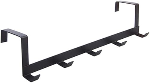 Miniatura 6 de Metal 5-Hook Dormitorio Armario Armario Puerta Atrás Sombrero Perchero Percha Organizador - Blanco