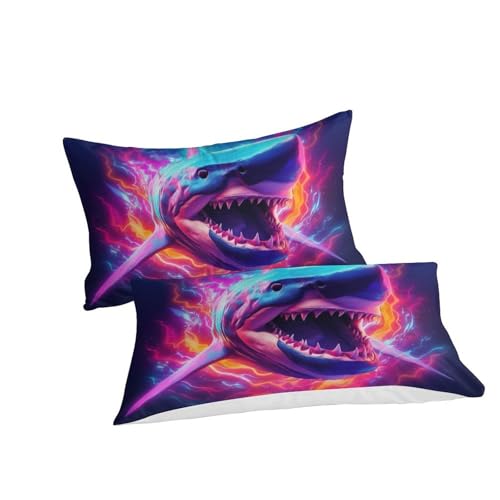 Parure housse de couette requin textile 3D microfibre de qualité supérieure - 3