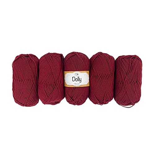 Tricot Cafè - Dolly Nuevo - Hilo de lana pura ideal para agujas y máquinas de punto, apto para las medias estaciones, suave y liso Bordeaux 52 Made in Italy Cover