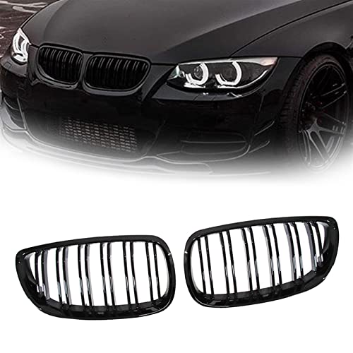 Rejillas de carreras delanteras en negro brillante para modelos BMW E92 E93 M3 de 2006 a 2009