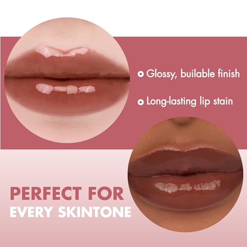 Image of rom&nd Juicy Lasting Tint #17 Dark Coconut - K-Beauty Deep Red Brick Lip Gloss for Plump, Hydrated, Long-Lasting Shine & Smooth Lips