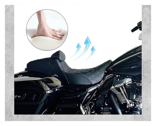 Siège conducteur avant et passager moto biplace pour voyager en Electra Glide