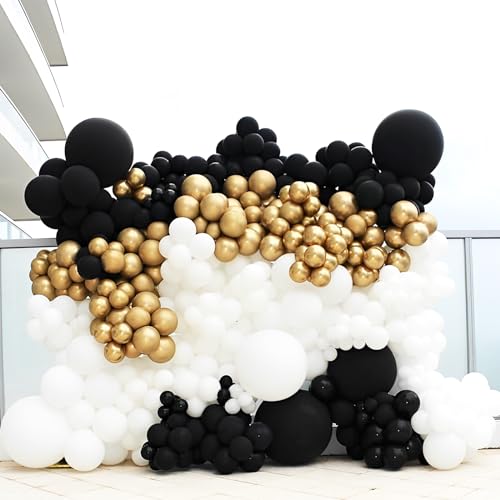 Image of Voircoloria Black Balloons, 66pack 12inch Black Latex Party Balloons for Graduation, Wedding, Birthday, New Year, Baby Shower, Anniversary, Holiday Party Decorations