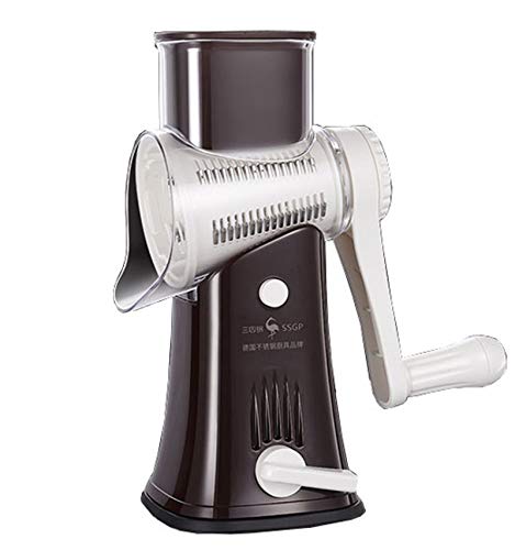 Multischneider GemüSeschäLer,KäSereibe Mit 5 Edelstahltrommeln Spiralschneider,KüChengemüSeschredder FüR Tomaten,Zwiebeln, KäSe, Gurken Usw