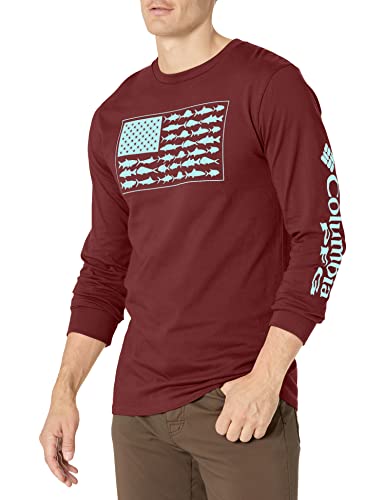 Columbia Men's Americana Saltwater Fish Flag Long Sleeve