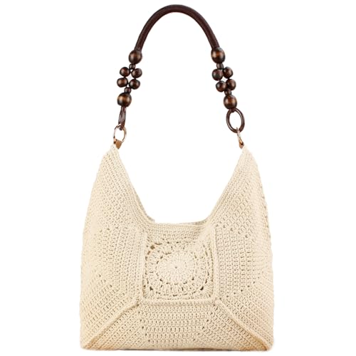 Image of Rejolly Straw Hobo Bag for Women Tote Bag Summer Vacation Beach Handbags Boho Bohemian Style Shoulder Purse