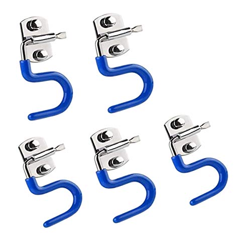 TEKEFT 5 PCS Mop Holder Broom Holder S-Type Wall Mounted Organizer Brush Storage 